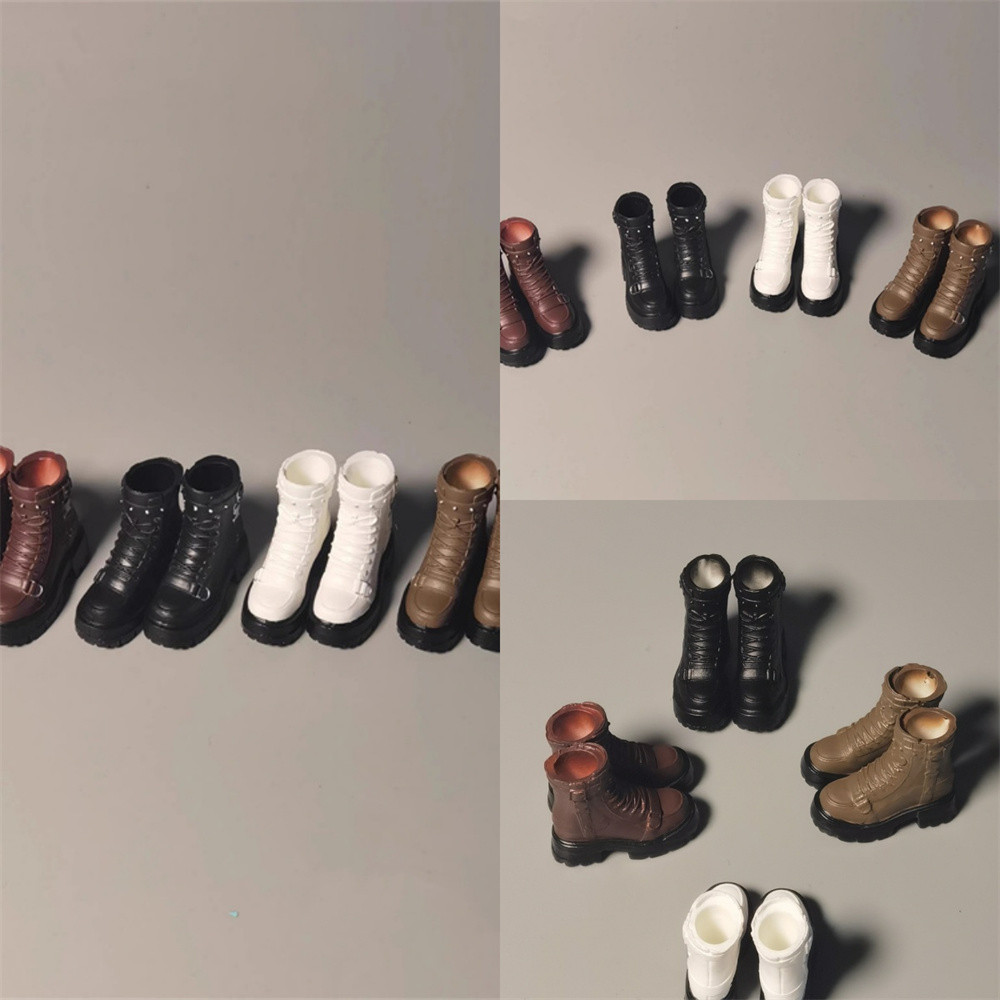 Cdtoys Cd076 Cd077 1/12 1/6 Female Soldier Punk Motorcycle Short Tube Shoes Fit 6'' 12'' Action