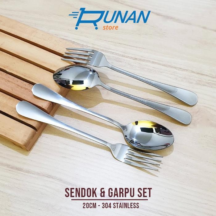 Sendok Garpu Stainless Sendok Garpu Makan Set Premium Silver
