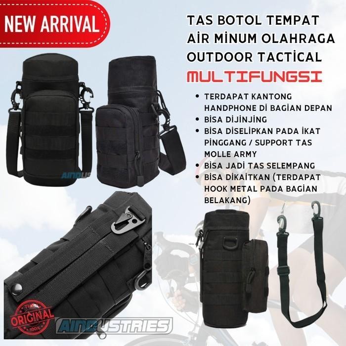 sarung botol air gantung olahraga tas pinggang air minum pria wanita