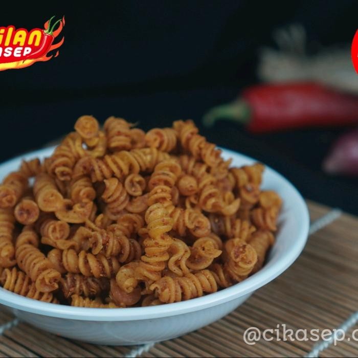 

Makaroni Spiral Cemilan Kang Asep Kemasan Pak 250gram Food Camilan Snack Pedas Makanan Crispy Kering