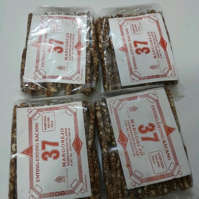 

cemilan ting ting kacang kemasan 4 pak halal rasanya gurih manis enak