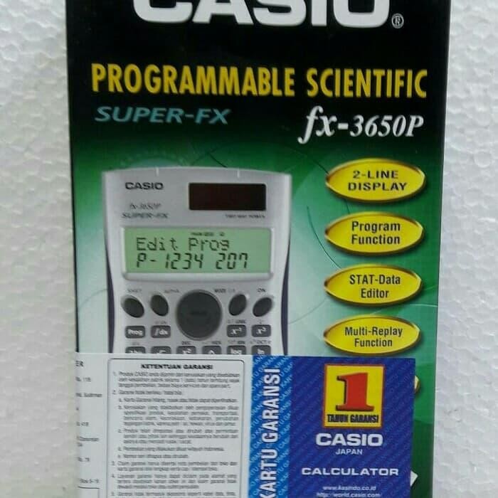 

Kalkulator/Calculator Scentific/Casio Fx-3650P/Program#Stok Terbatas