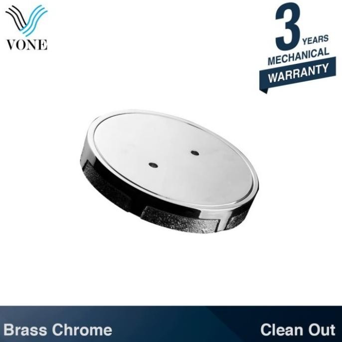 VONE Clean Out 2" 2.5" 3" 4" Inch Tutup Pipa Kontrol Brass Chrome