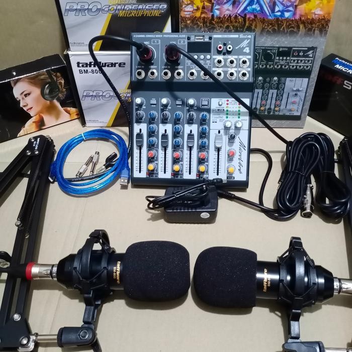 Paket Soundcard/Paket Podcast 2 Mic BM 800