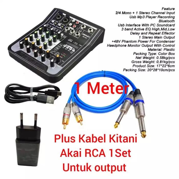 Mixer audio 4 channel bisa bluetooth usb murah bagus