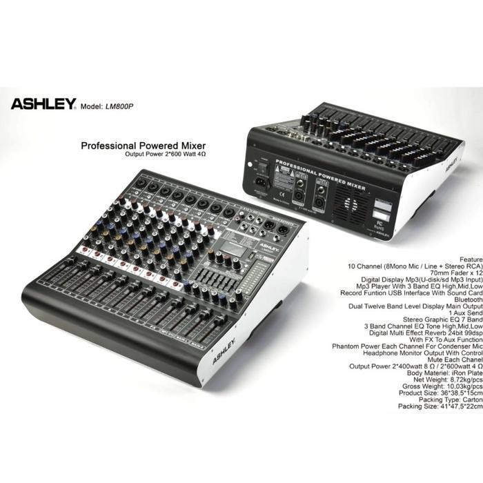 Power Mixer Ashley LM800P Bluetooth 8 Channel