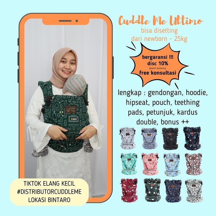 [ Distributor] Ultimo Cuddle Me Gendongan SSC Hipseat Pacman Series Bayi Bunda
