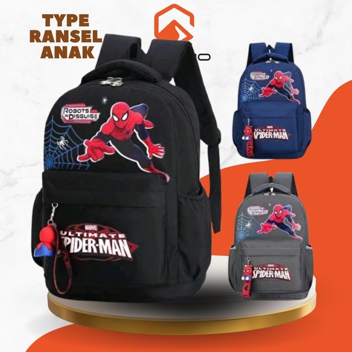 Tas sekolah anak , tas ransel anak spiderman Kanvas *