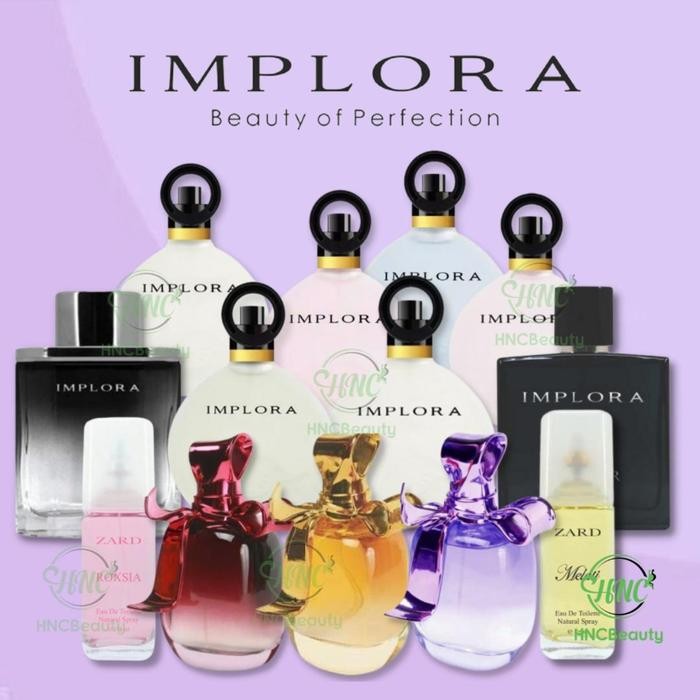 IMPLORA Parfum Bebek Angsa / Swan / Ribbon Pita Ungu Pink Gold / Man Luminor Chromosome / Zard