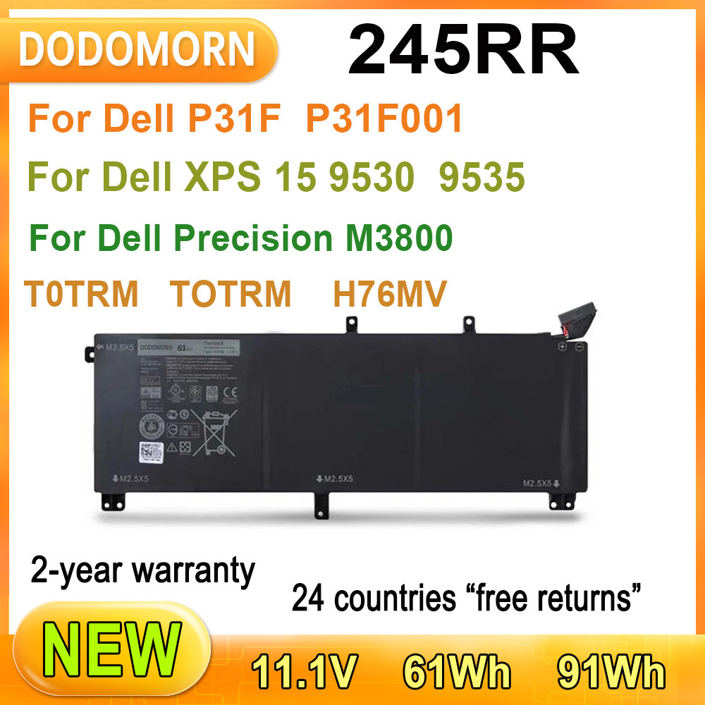 NEW 245RR Laptop Battery For Dell XPS 15 9535 9530 P31F001 Precision M3800 7D1WJ H76MV 0H76MY ​Y758W