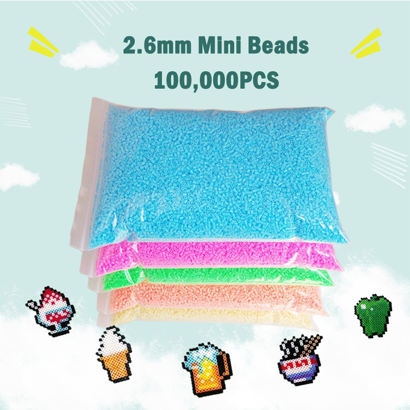 2.6mm Mini Beads 100,000PCS 1KG 230color beads for kids Hama beads Diy Puzzles Iron Beads high