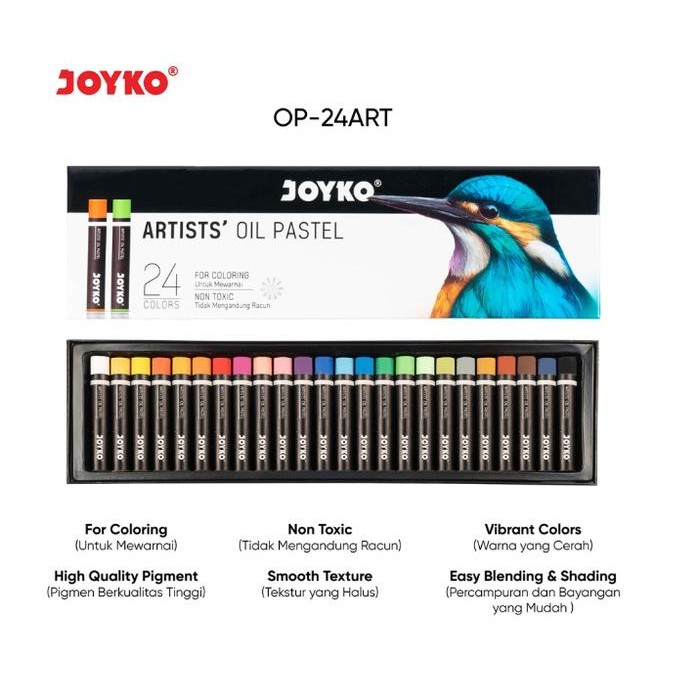 

Artists Oil Pastel Krayon Minyak Joyko Op-Art Warna Colors - 24Warna