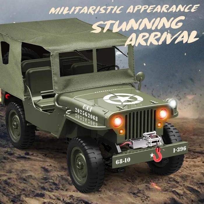 Jjrc C8815 Jeep Willys Military Rc Car Crawler Off-Road Full Propo Rtr