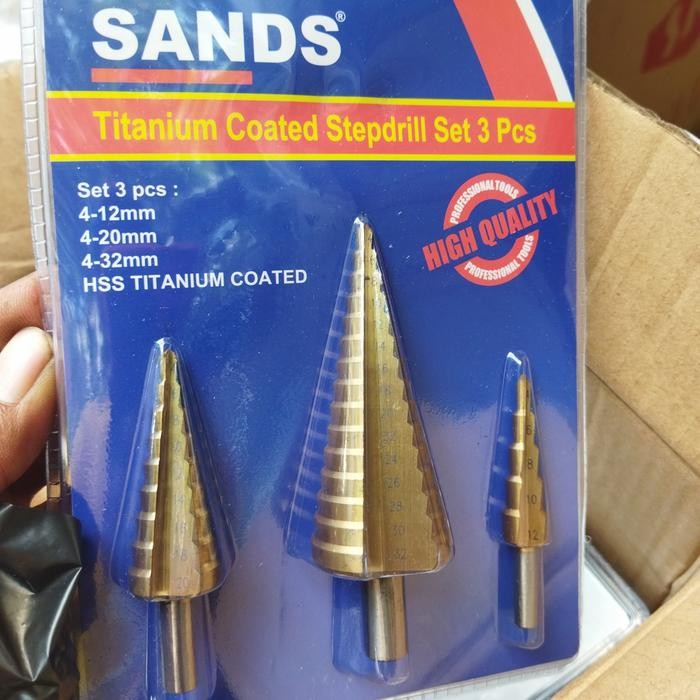 Terbaik Mata Bor Pagoda Titanium Nitride Multi Step Cone Drill Hss Sands