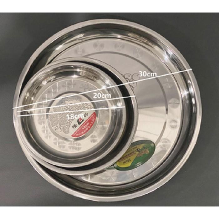 Nampan bulat 18cm / 20 cm stainless