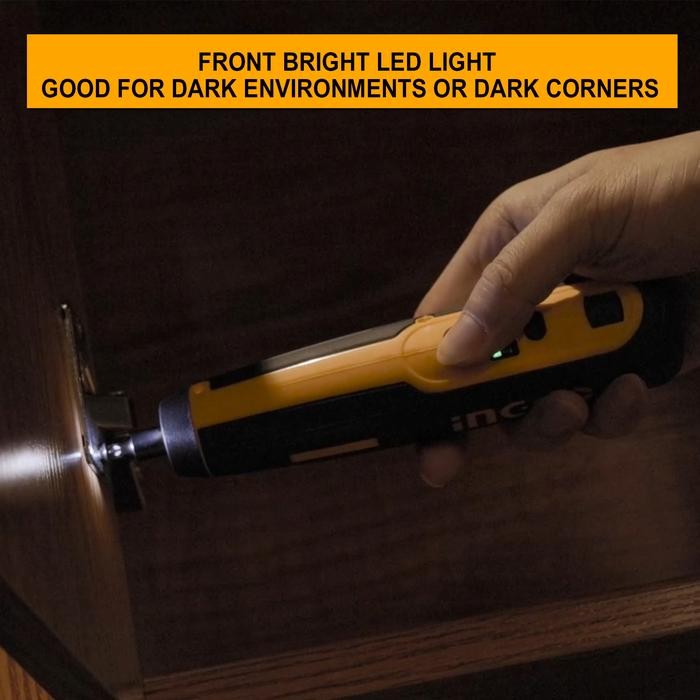 Mesin Obeng Cordless Screwdriver Set With Work Light INGCO CSDLI0403