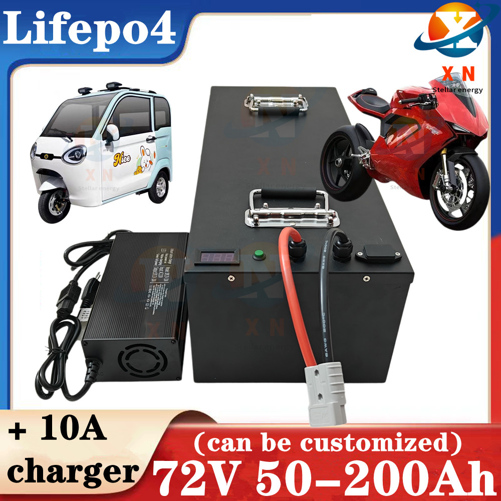 Lifepo4 72V 50Ah 60Ah 70Ah 80Ah 100Ah 150Ah 180Ah 200Ah Lithium Battery for Scooter Motorcycle Tricy
