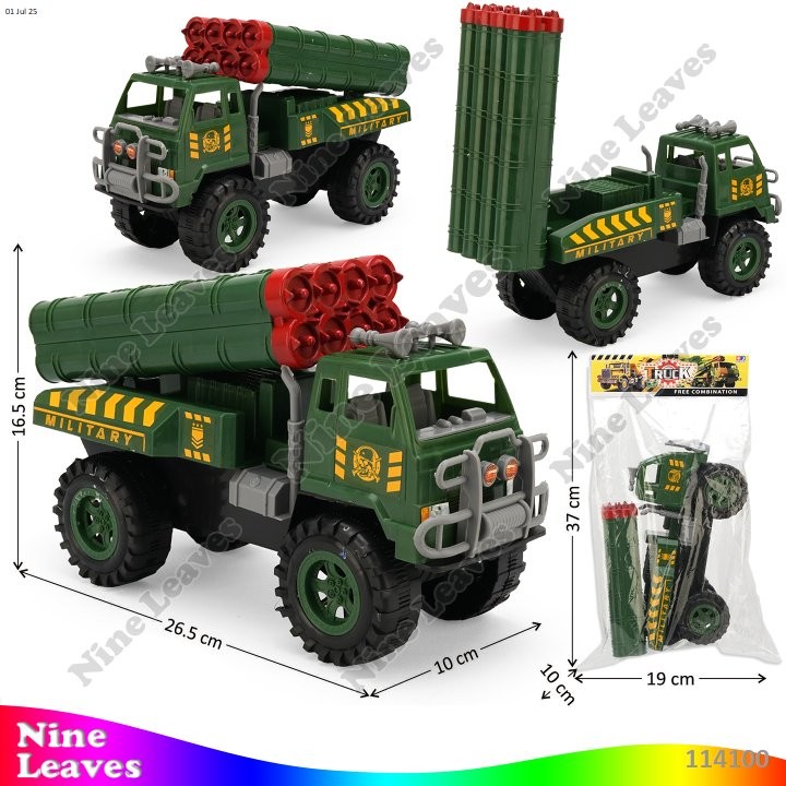 Mainan Anak Truk Militer Rudal Friction Truck