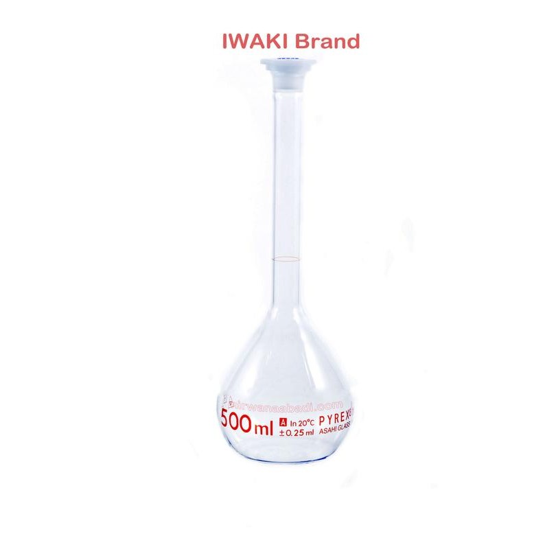 Iwaki.5645-200. Labu Ukur Clear 200Ml Pp Stopper Volumetric Flask