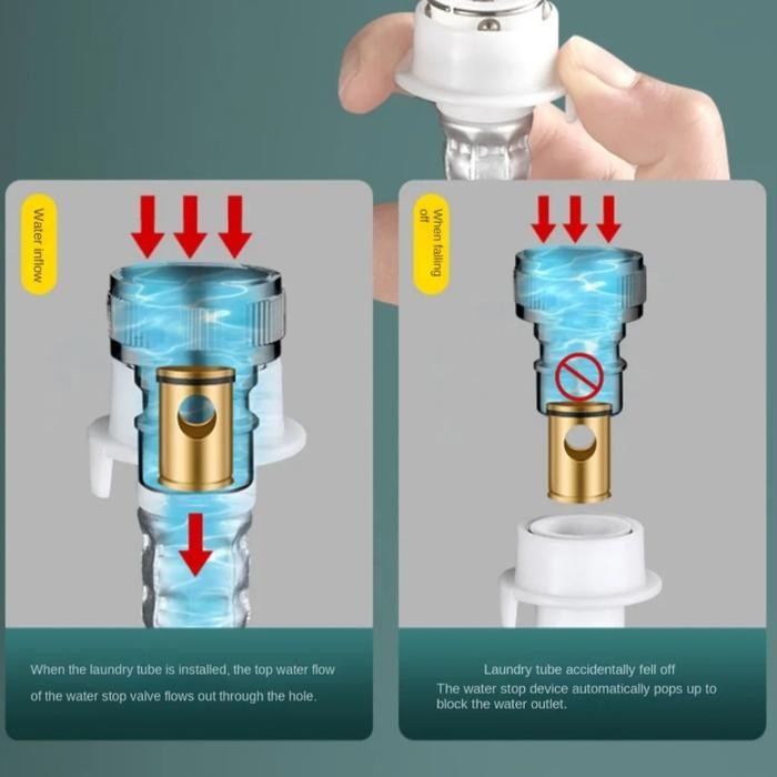 Kran mini mesin cuci jet shower closet stainless stop kran mini otomatis stopper keran air bidet