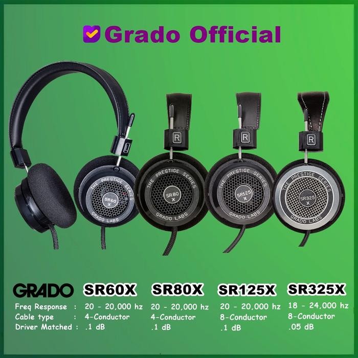 Diskon Grado Sr60X Sr80X Sr125X Sr325X Prestige On Ear Open Back Headphone