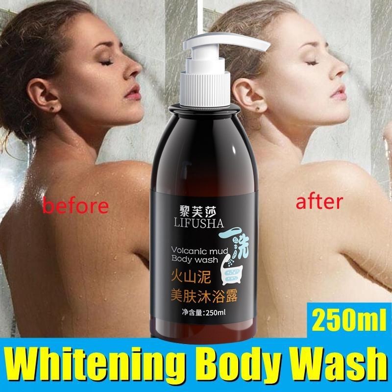 Original Lumpur Vulkanik Body Wash Sabun 250ML Whitening Volcanic Mud Cleansing Body Wash Pemutih Ku