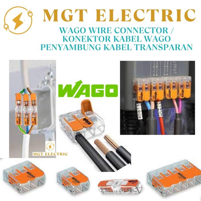 Wago Wire Connector / Konektor Kabel WAGO Penyambung Kabel Transparan *