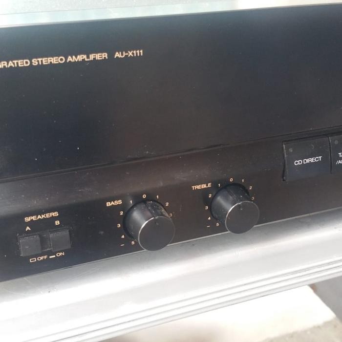 Sansui Amplifier AU-X111 Asli Japan Kondisi Mulus 2x85WRMS Bisa 4 Speaker Suara Normal *