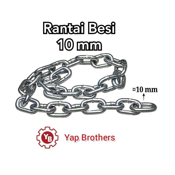 Rantai besi 10 mm ( meteran) *
