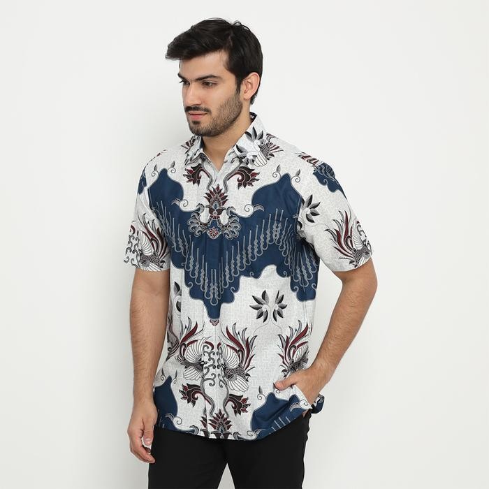 Adinata Batik Pria Kemeja Pendek Mathew Marion Pasti Diskon