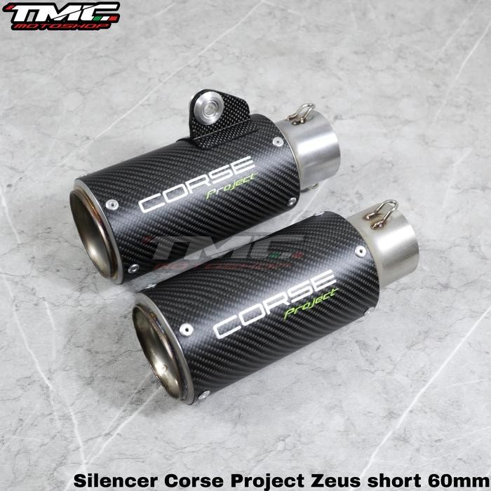 Knalpot Silencer Corse Project Zeus Short 60mm Zx6R R6 z900 ZX25R