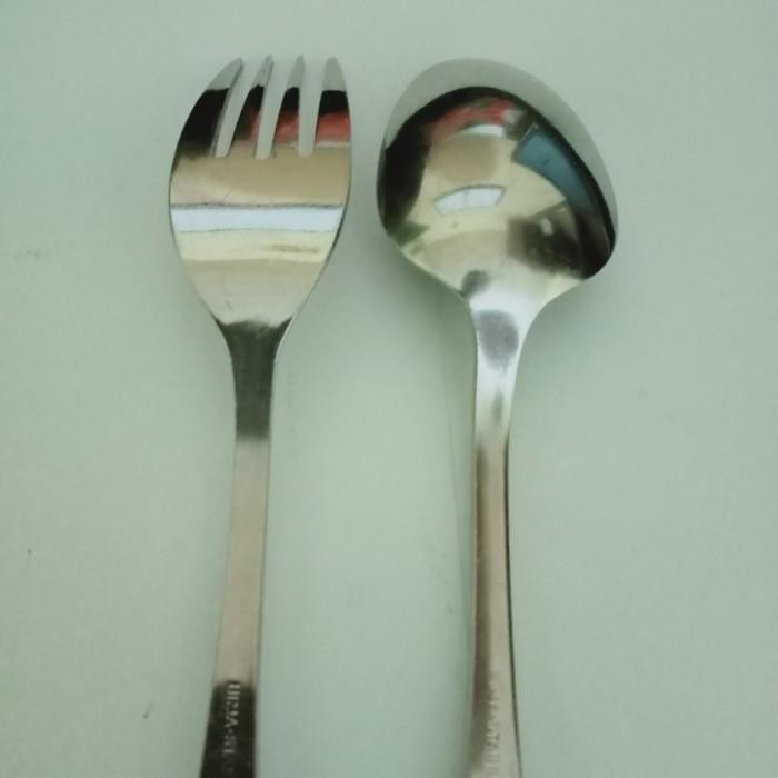 [Expert] sendok garpu makan Bima Rhino stainless steel