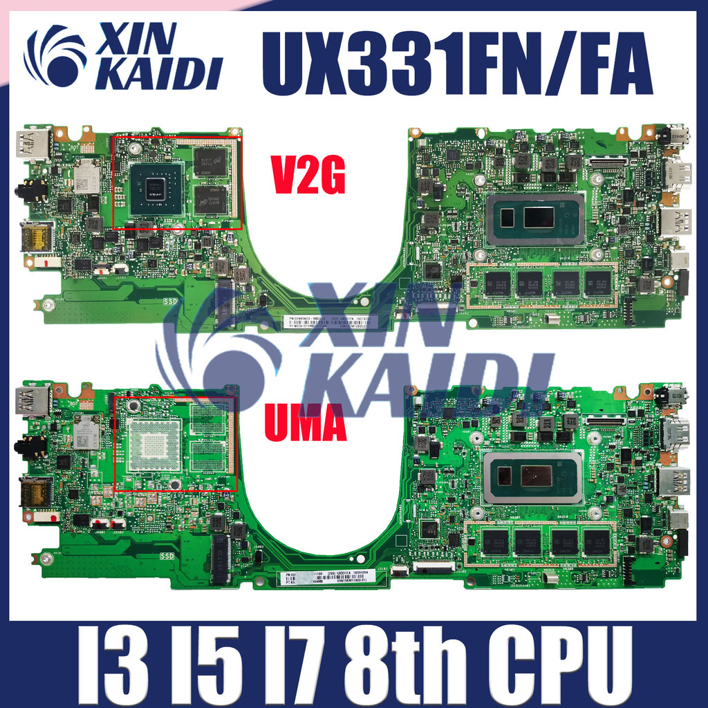 Mainboard For ASUS UX331FA UX331FAL UX331FN BX331FAL UX331F Laptop Motherboard i5 i7 8th Gen V2G/UMA