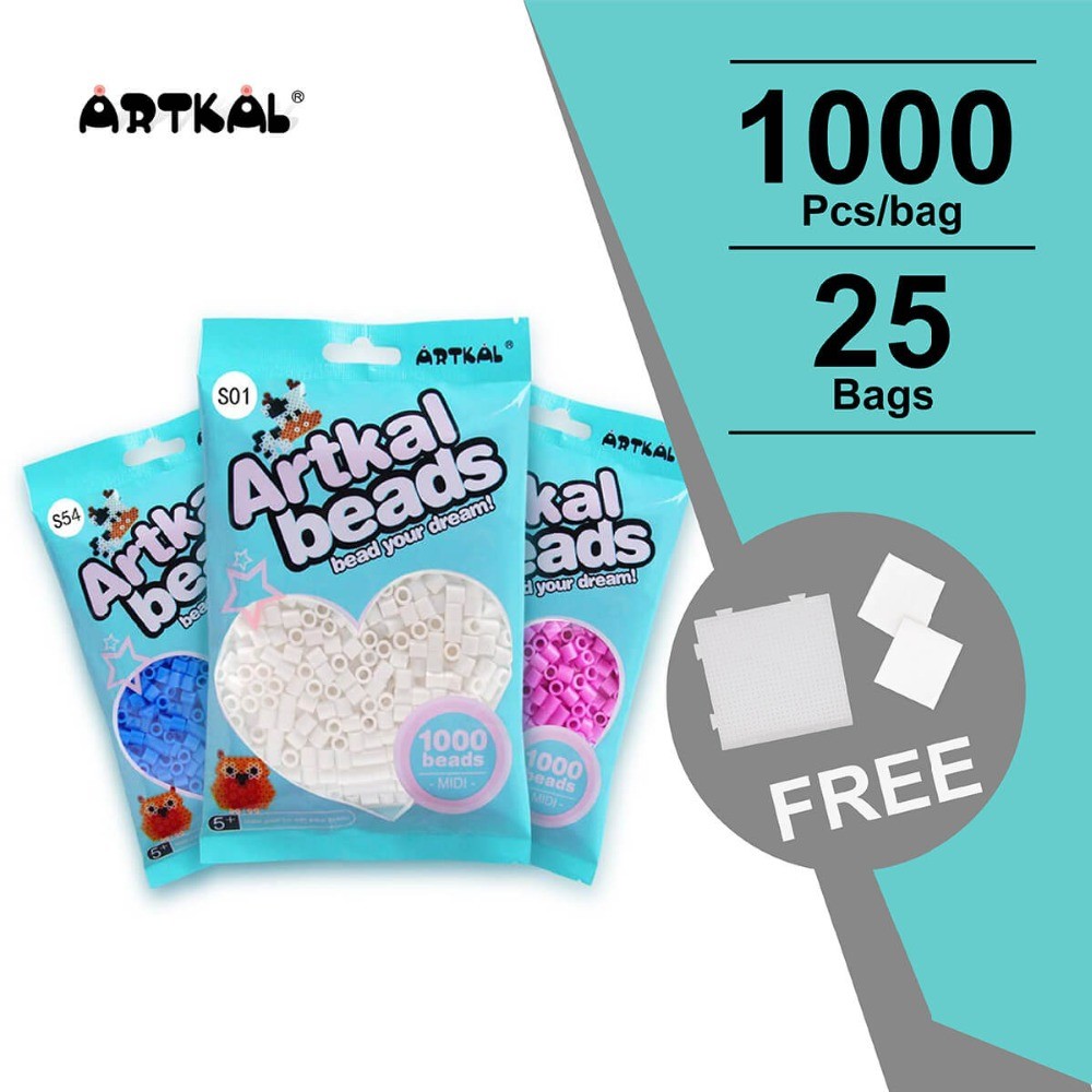 25 bags Artkal Beads Handmade Gift Free Pegboards perler beads project