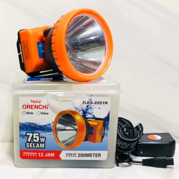 Terbagus Senter Kepala Selam Tesla Tlks-2551/Headlamp Tesla 25 Watt Super