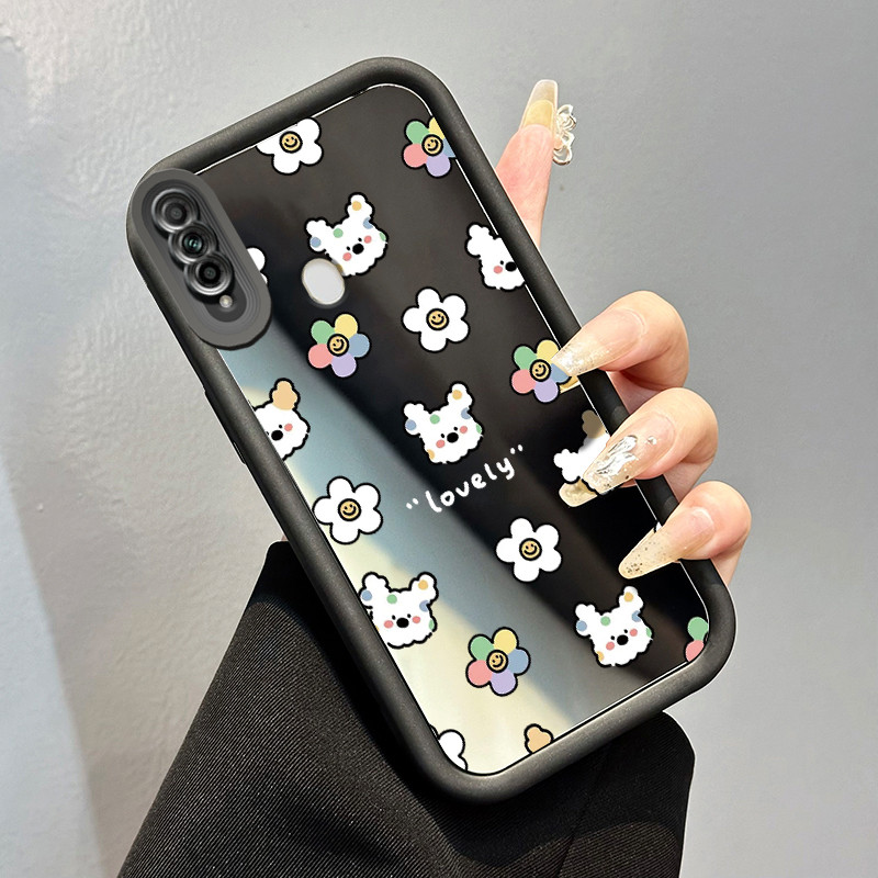 Casing Hp OPPO A31 2020 A8 Case Casing Anjing putih kecil HP Kesing kasus cermin baru Softcase silik