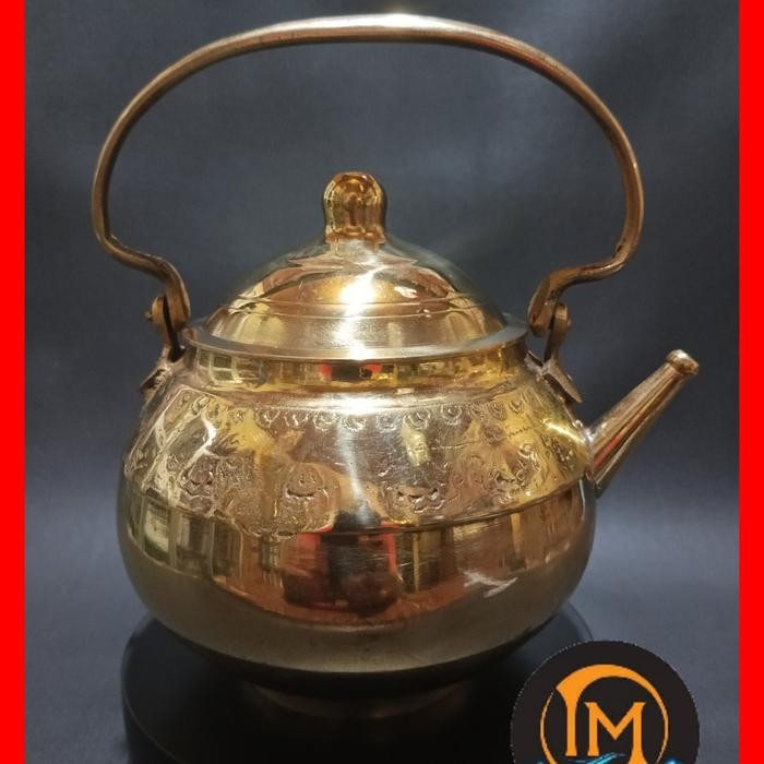 TEKO KUNINGAN ANTIK / KETEL KUNINGAN masih ready