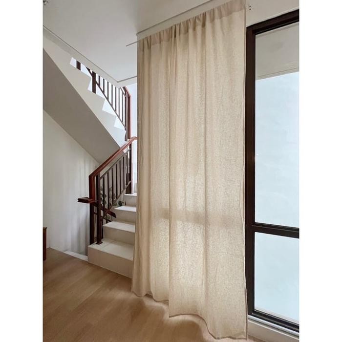 AIRY LINEN CURTAINS / WINDOW PANELS - Gorden / Hordeng / Tirai / Vitrase Linen Aesthetic Pinterest