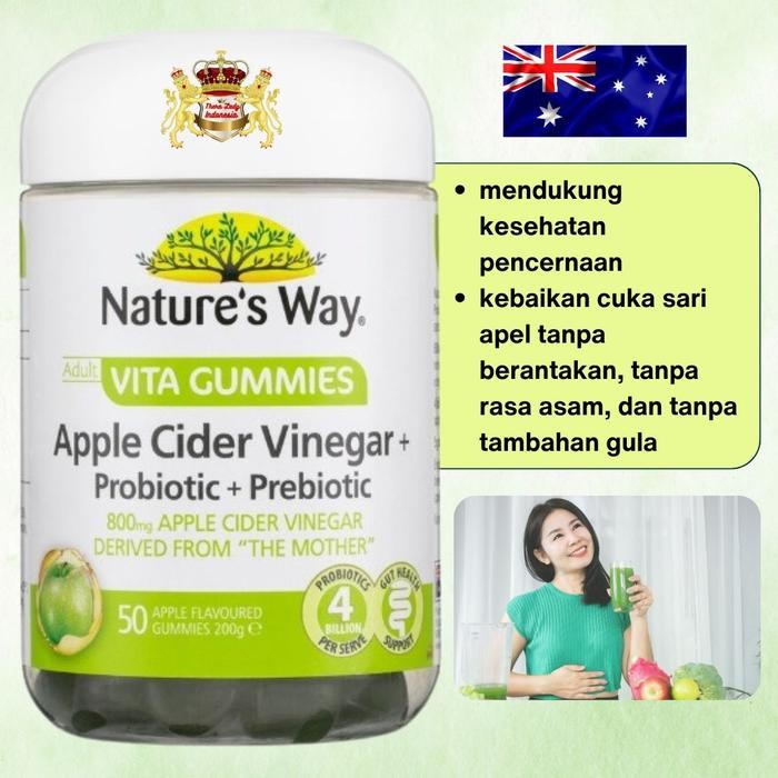 

Natures Way Adult Vita Gummies Apple Cider Vinegar Probiotic Prebiotic