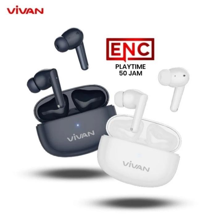 Headset Earphone Wireless TWS VIVAN Bluetooth 5.3 Liberty T220 Plus