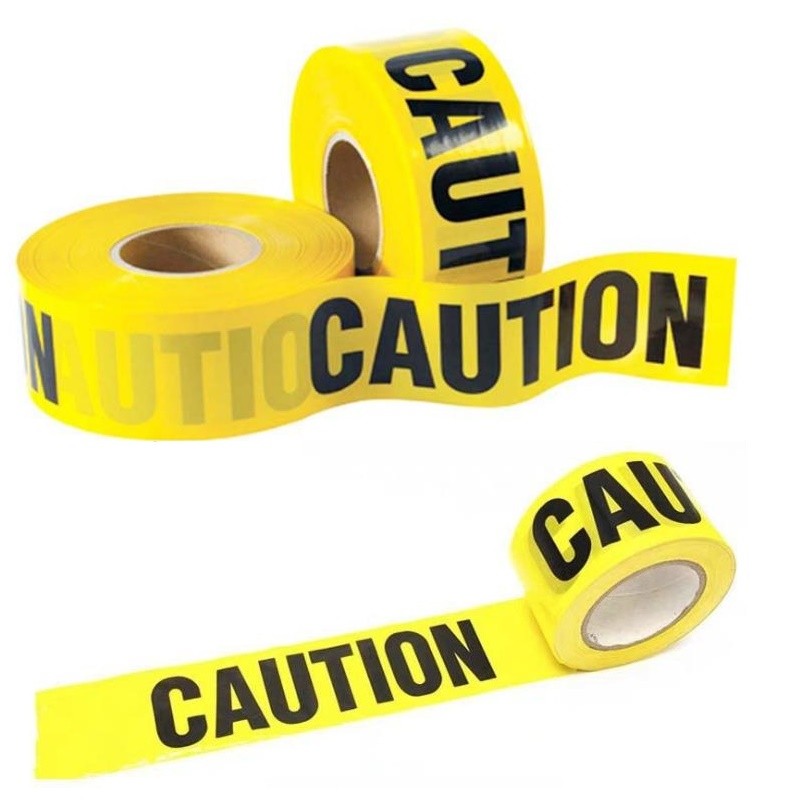 

7.5cm PE Disposable Warning Tape Yellow CAUTION Safety Protective Belt