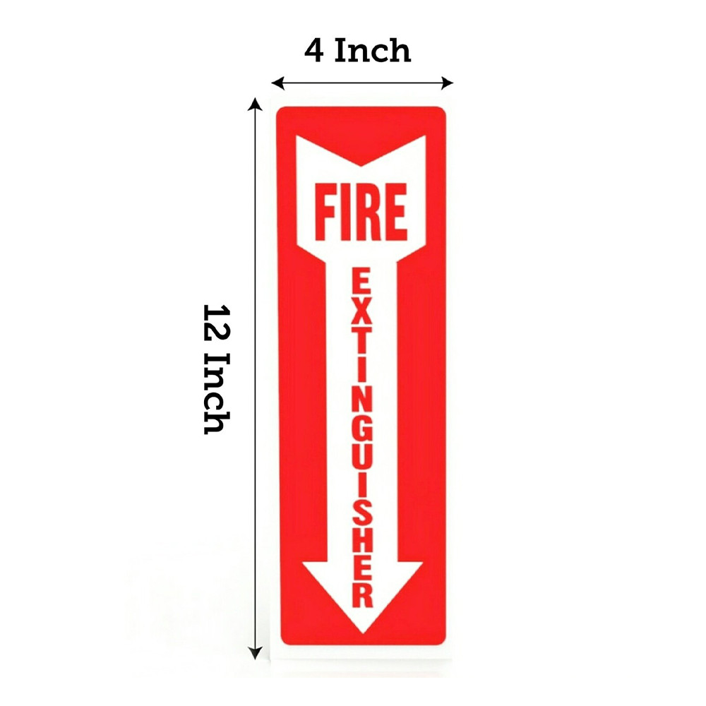 

6pcs Fire Extinguisher Sign 4*12 Inch Decal Stickers 30cm Weather Resistant Waterproof Durable UV