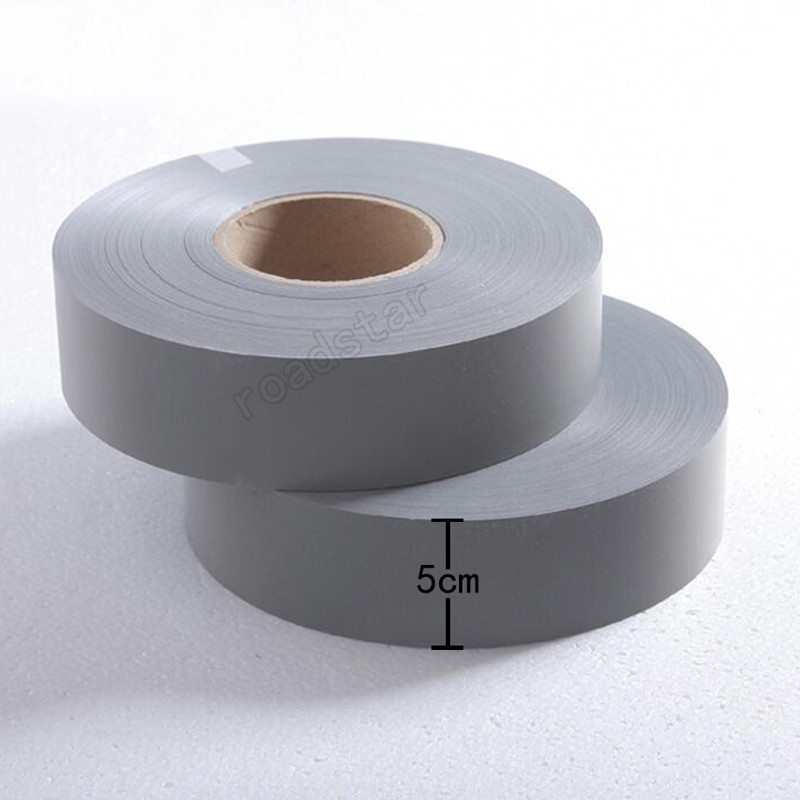 

Roadstar 5cm Width High Silver Polyester Fabric Warning Tape Sew on Reflective Safety Jacket Warning