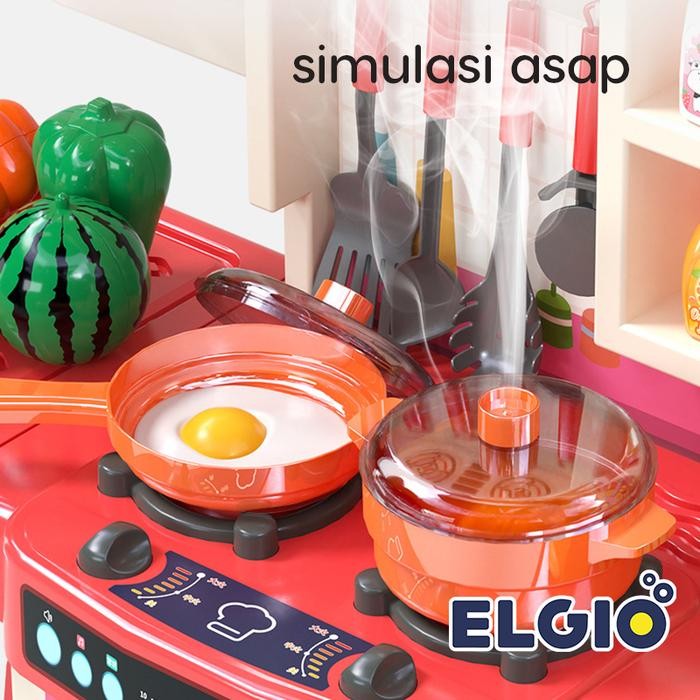 Mainan Masak Masakan Jumbo 95Cm Kitchen Set Uap Dan Wastafel Dapur Spraying Mist Kode 247