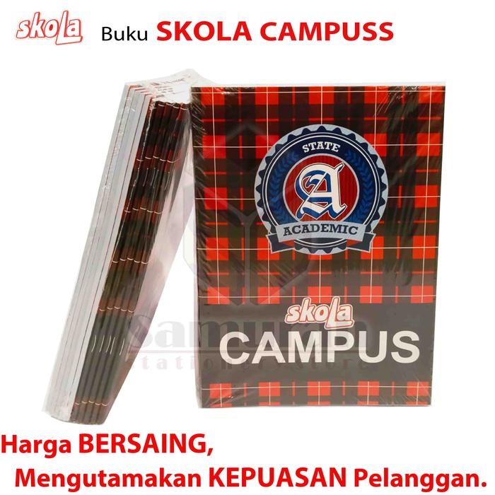 

Buku Tulis Skola Campus Isi 50 Lembar / Buku Sekolah Ukuran Boxy / B5 Campuss 50 Lbr - Per Pak Isi
