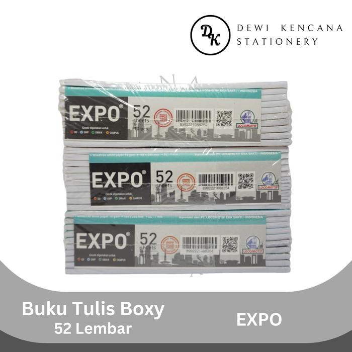 

Buku Tulis Expo 52 Lembar / Boxy / Campus 1 Pak Isi 10 Buku