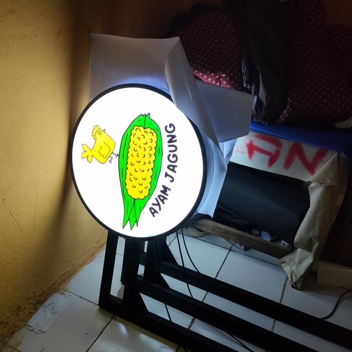 NEON BOX BULAT + TIANG TERMURAH