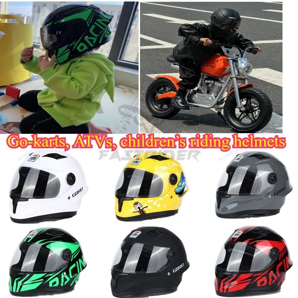 New Children'S Motorcycle Helmet Safety Full-Face Helmet Mountain Bike Atv Full-Face Helmet
