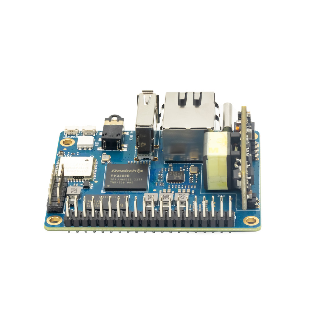 Banana Pi BPI-P2 PRO Rockchip RK3308 64bits Quad-core Arm Cortex-A35 With POE Module 512M DDR3 8G
