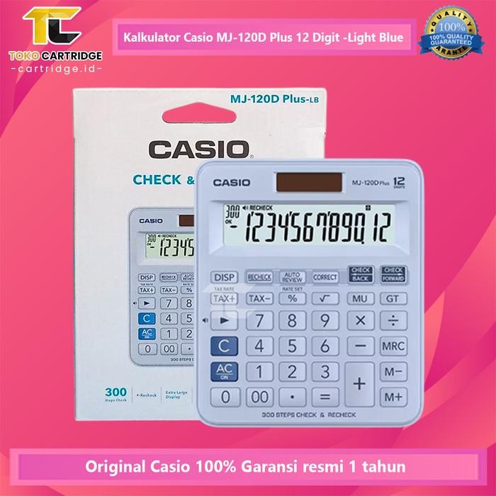 

Kalkulator Casio MJ 120D Plus Check Correc Dekstop 12 Digits Original